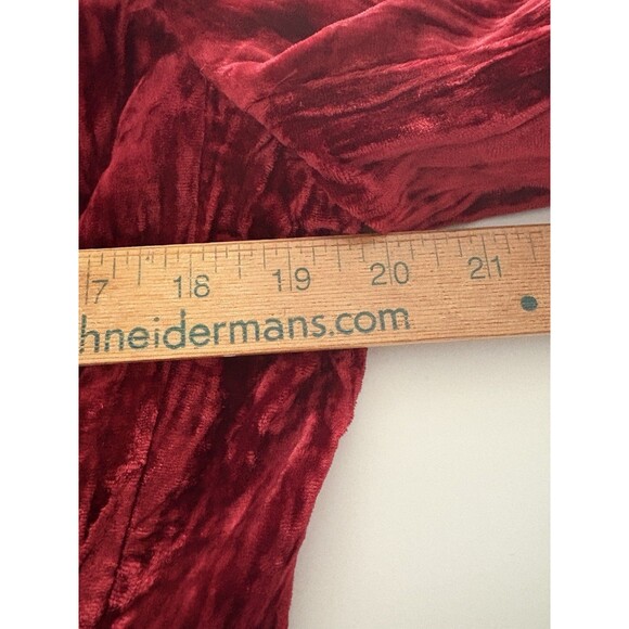 Vintage Sandra Darren Jacket 12 Red Crushed Velvet Castlecore Vamp Holiday - Picture 9 of 16